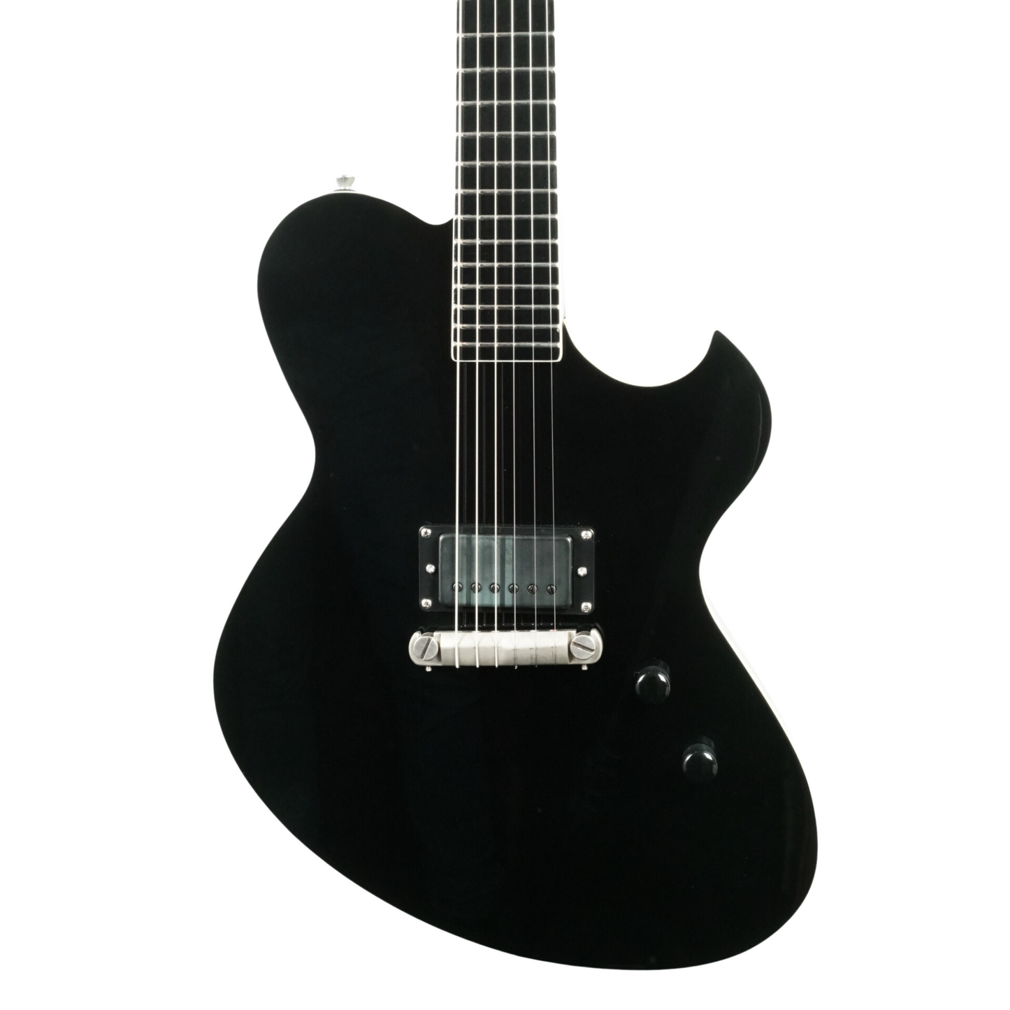 NEWMAN HONEYCOMB JUNIOR BLACKOUT GUITAR-X BLACK  - 050124