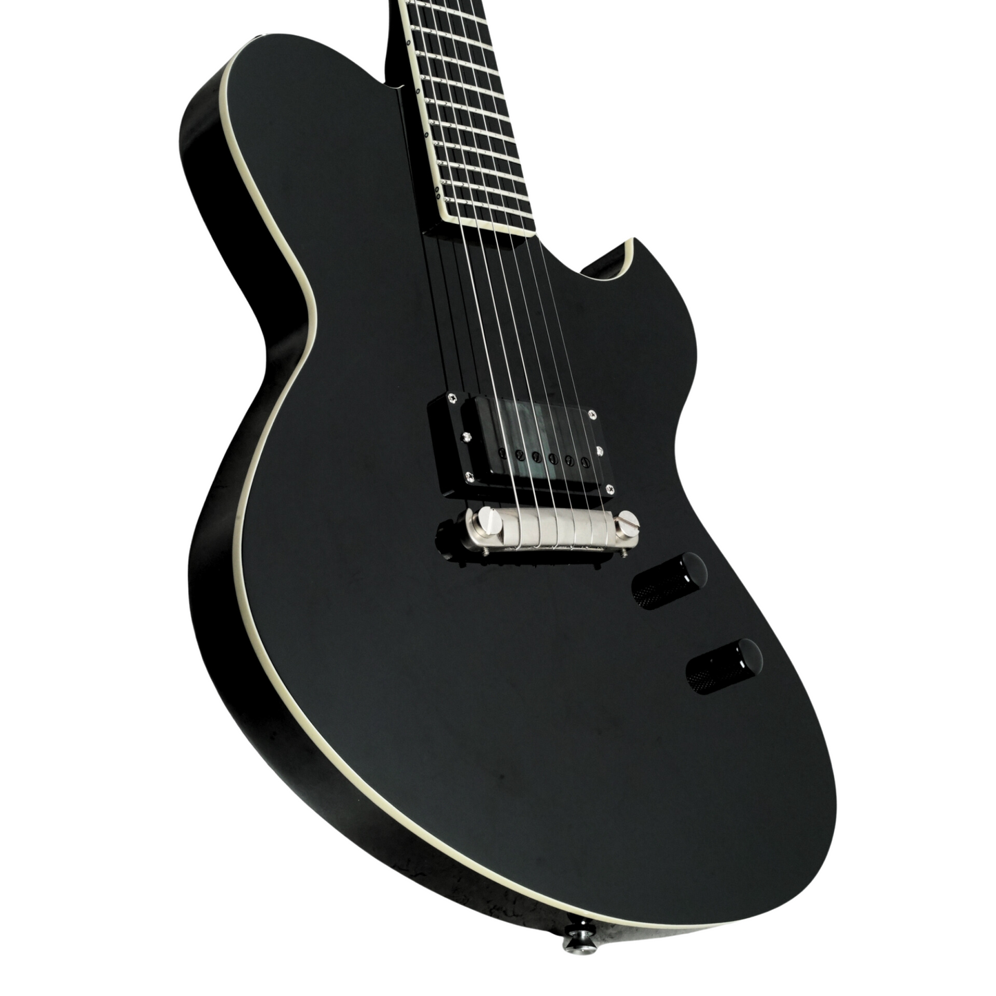 NEWMAN HONEYCOMB JUNIOR BLACKOUT GUITAR-X BLACK  - 050124