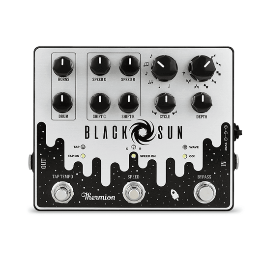 Thermion Black Sun Analog Rotophaser Effects Pedal Aurora Music Works